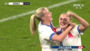 中国女足防守被断！斯坦维禁区抽射破门！中国女足0-4英格兰女足